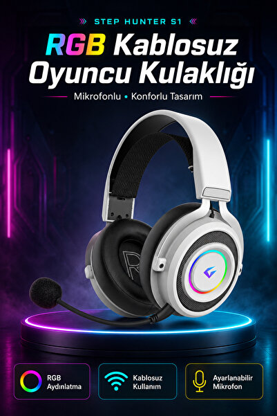 gameagle Step Hunter S1 Bluetooth/2.4G/Kablolu RGB Profesyonel Mikrofonlu Oyu...