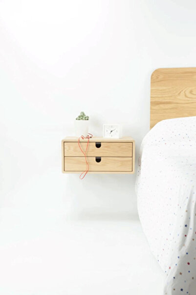 WoodenDecoration01 Luna Duvara Monte Ahşap Komodin