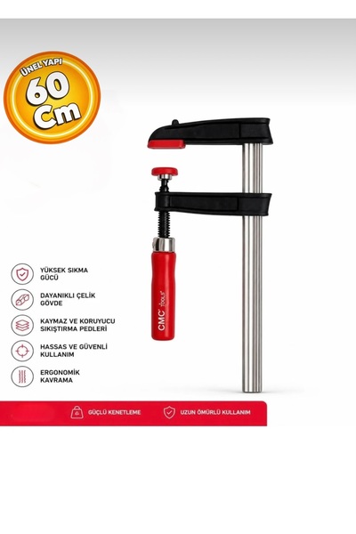 CMC Tools CMC6933 F Tipi Güçlü Marangoz İşkence Sıkıştırma Mengene Kıskaç 80x...