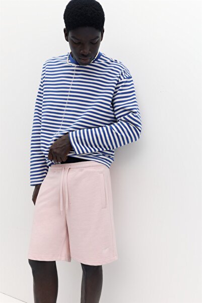 Pull & Bear Logolu jogger bermuda şort