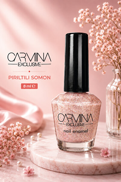 Huncalife Carmina Exclusive Oje Pırıltılı Somon 8 ml 8690973720207