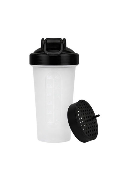COOL PLASTİK King of the Gym Shaker 650 ml Protein Shaker with Scale and Leak-Proof Lid (Transparent)