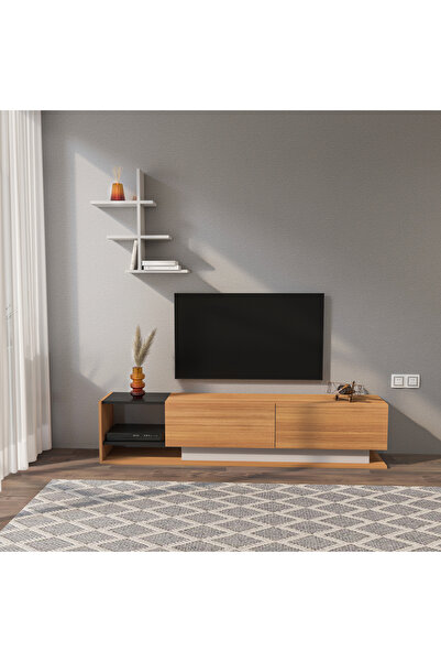 Decorotika LİZA TV ÜNİTESİ TEAK BEYAZ