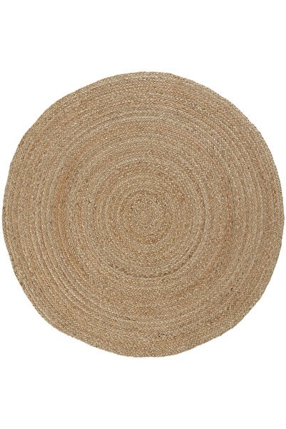 Cool Halı Vime 01R Natural Yuvarlak Jüt Halı Yolluk El Dokuma Jüt Kilim Hasır...