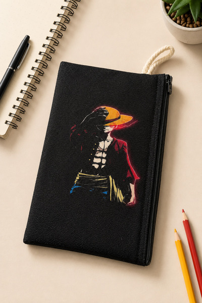 Anime Marketi One Piece Designed Cloth Pen Holder or Makeup Bag