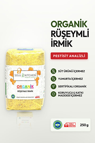 Soul Kitchen Organik Ürünler Organik Rüşeymli İrmik Katkısız 250 g