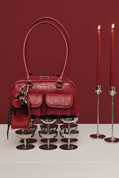 Manuka Retro Bag with Pockets Burgundy