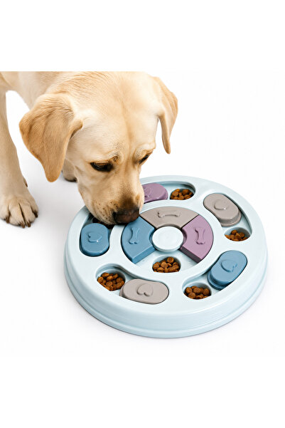 GRUNLUFT Bol pentru hrănire lentă pentru câini și pisici cu puzzle HappyPET D...