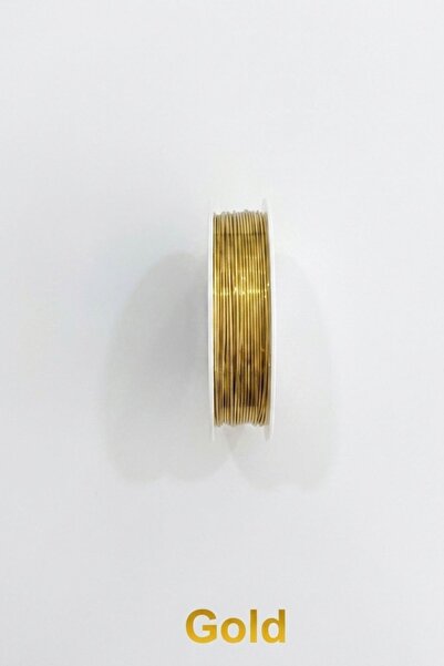 hobi dünyası evim 1 Adet 0.3 Mm Çiçek Teli Bükülebilir Metal Tel - Gold