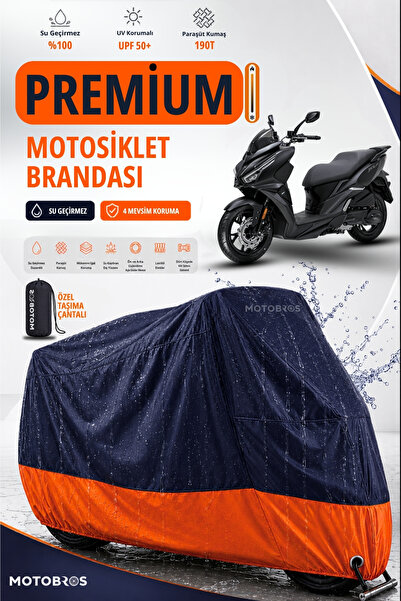 Motobros تلفزيونات الدراجات النارية Wego Lüx Premium قماش المظلة القماش المشم...