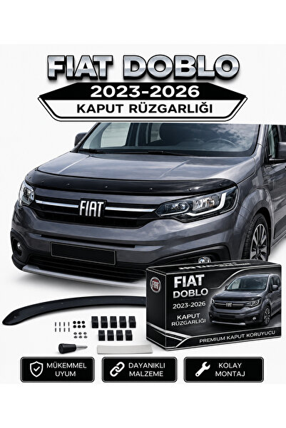 KAPOTO Fiat Doblo 2023-2025 Kaput Rüzgarlığı Koruyucu Ön Kaput Koruma ve Rüzg...