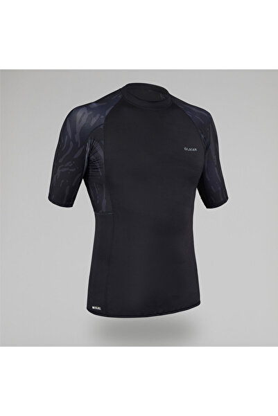 Decathlon Erkek Slim Fit Kısa Kollu UV Korumalı Tişört - Siyah - 500 Beast