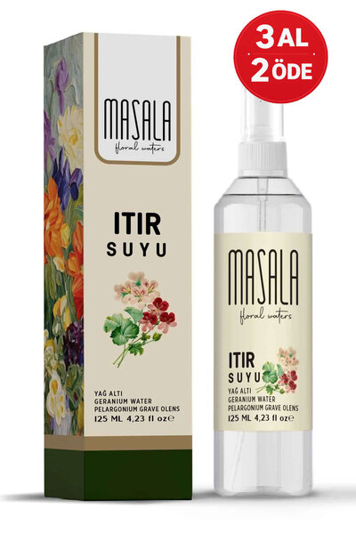 Masala Saf Itır Suyu (Sardunya) 125 ml %100 Doğal Yağlı Hidrosol - Tonik Gera...