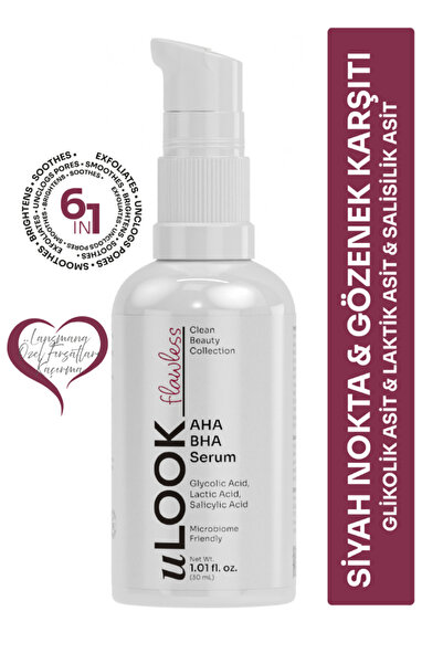 uLOOK Siyah Nokta ve Gözenek Karşıtı AHA BHA Peeling Serum | Salisilik Asit İ...