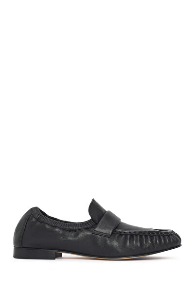 Derimod Kadın Siyah Deri Maskülen Loafer 26PFD260218