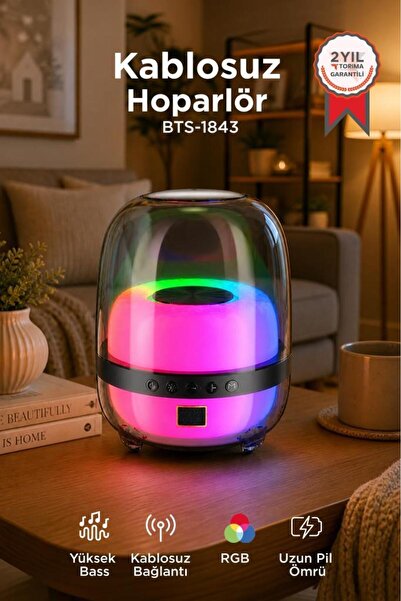 Torima Bluetooth Hoparlör Kablosuz Taşınabilir Rgb Işıklı TWS Speaker BTS-184...