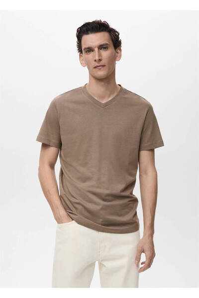 MANGO Man Tricou cu decolteu în V