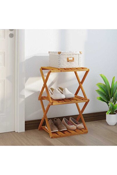 Concept Raft pliabil cu 3 niveluri, maro, 43x31x63 cm lemn masiv acacia
