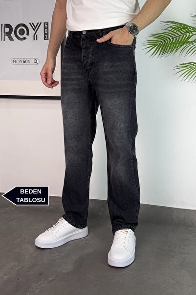 ROY501 Erkek Regular Pantolon Esnek Rahat Kalıp Erkek Regular Jean Regular Ko...