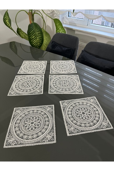 BRL ÇEYİZ HOME Set de 6 piese pentru sufragerie, vitrină, suport pentru șerve...
