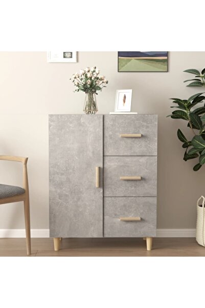 Concept Servantă, gri beton, 69,5x34x90 cm, lemn prelucrat
