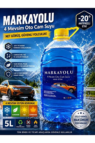 Markayolu 1 ADET ANTİFRİZLİ 4 MEVSİM OTO CAM SUYU 5 LİTRE