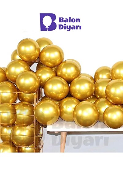 BALON DİYARI 12INC Büyük Boy Aynalı Krom Balon Yüksek Kalite 10 Adet