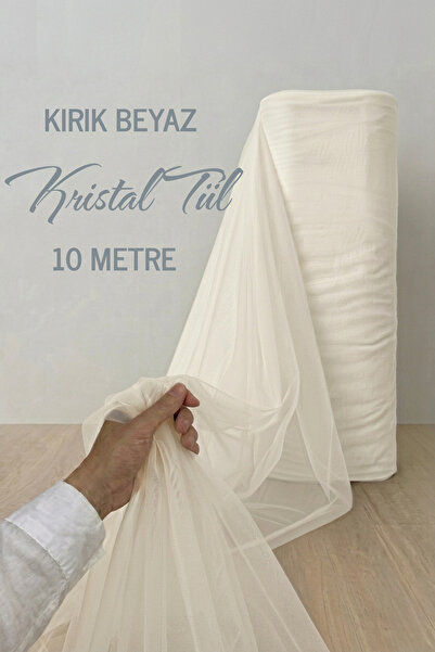 AZREN STORE Off-White Decoration Tulle 10 Meters, Bundle Tulle, Engagement Tu...