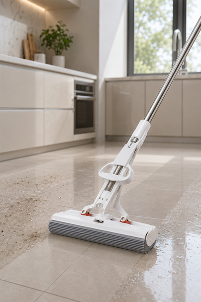 Miss Clean ( +1 ADET YEDEK BEZ HEDİYELİ ) Pratİk Sıkmalı Uzun Saplı ( 120 cm ...