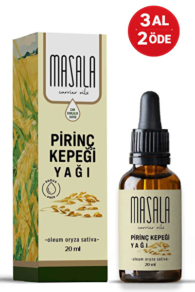 Masala Pirinç Kepeği Yağı 20 Ml. Soğuk Pres (ricebran Carrier Oil)