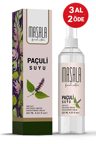 Masala Saf Paçuli Suyu 125 ml %100 Doğal Yağlı Hidrosol - Patchouli Floral Wa...