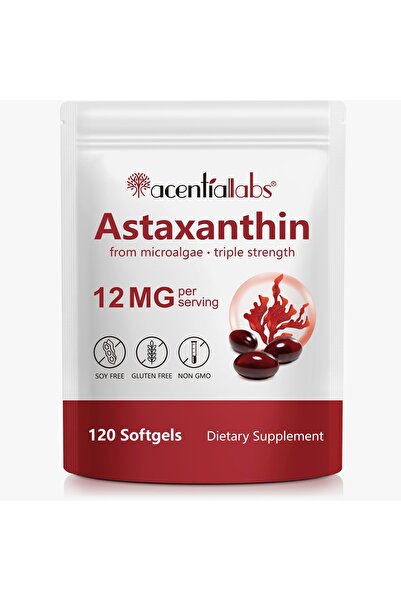 ACENTIALLABS ASTAXANTHIN 12mg – 120 Softgels | 120 Zile