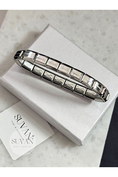 Hobi Sepeti İtalyan Charm Çelik Bileklik Unisex Erkek Kadın Kararmaz Paslanma...