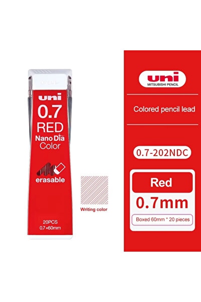 Choice5 Red 1pcs Japan UNI Color Lead 0.7mm Erasable Mechanical Pencil Refill...