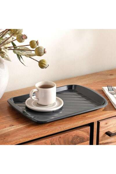 PAN HOME صينية تقديم فيرمونت 36.6×26.3×3 سم - أسود