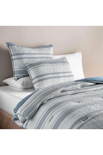 PAN HOME Erica 3-piece Waffle Stripe King Comforter Set 240x260cm - Grey