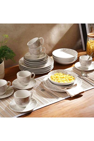 PAN HOME Hayal 30-piece Porcelain Dinner Set -grey