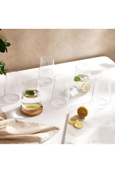 PAN HOME Alex 6-piece Highball Crystal Glass Set 400ml -clear
