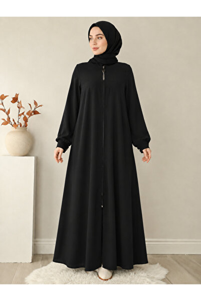 OKTAYUSTA COLLECTİON Medine İpeği Mevlana Ferace Siyah