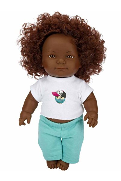 TOYFEST Kıvırcık Esmer Dada Bebek 35 Cm
