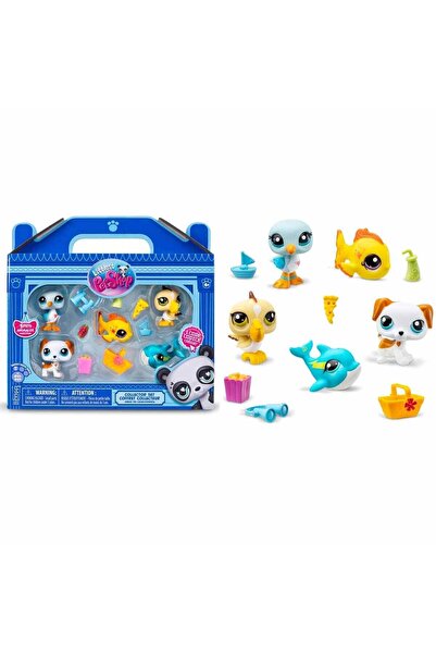 TOYFEST Littlest Pet Shop Minişler 5’li Figür Seti S1 - Minişler Tatilde - 5 CM
