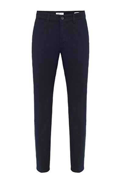 SÜVARİ Lacivert Regular Armürlü Pantolon