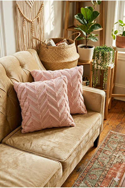 Gizo Home Soft Embossed Textured 2-Piece Throw Pillow Cover Bohemian Punch Pu...