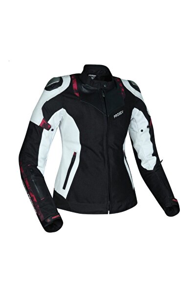 ebakbak Motorcycle Women's Jacket Full Protection 4 Season Leather and Maxdur...