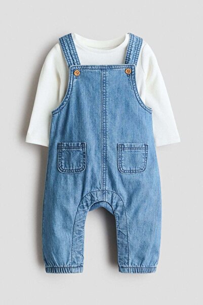 H&M طقم قطني مكون من قطعتين