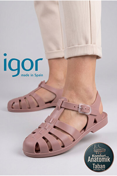 IGOR صندل نسائي وردي من Igor S10259 Biarritz Mate
