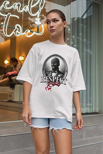 buzagi tasarım ürünleri Urban Oversize Unisex White T-Shirt