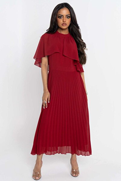 Nichii Solid Midi Dress with Flutter Sleeves