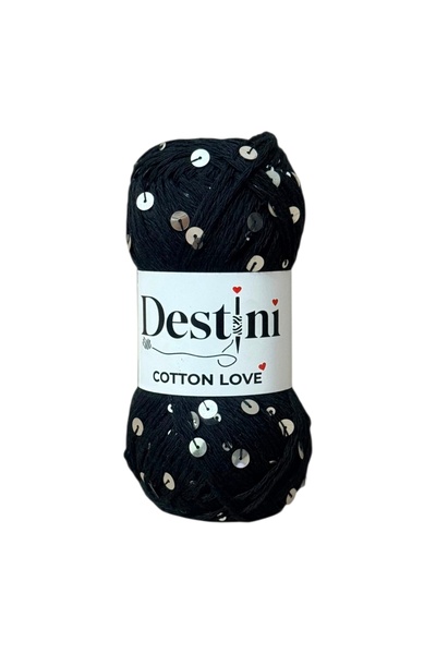 destini Cotton Love Shine Sequin Yarn Summer Beanie Bag Dress Hand Knitting Y...