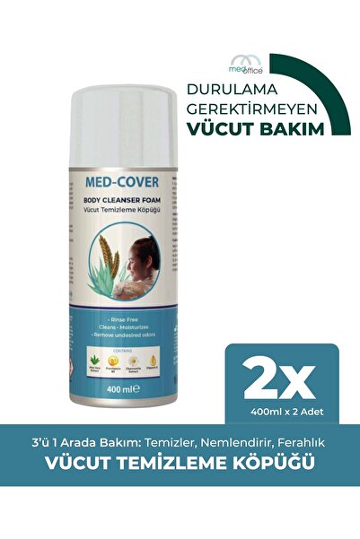 MED-COVER Vücut Temizleme Köpüğü Aerosol 400 ml x 2 adet